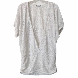 Trina Turk White Crochet Swim Coverup